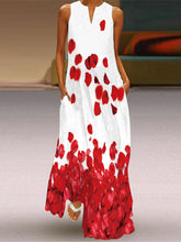 Vestido sexy de verano sin mangas con cuello en V estampado